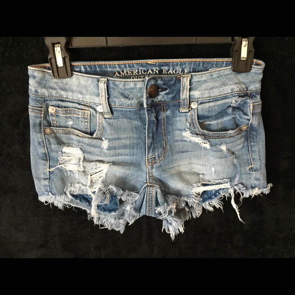 American Eagle Ripped Jean Shorts
